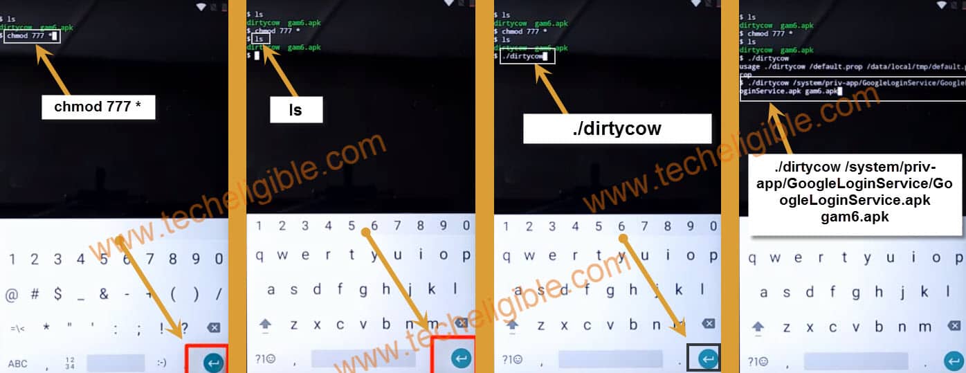 dirty cow commands to bypass frp huawei nuxs 6p