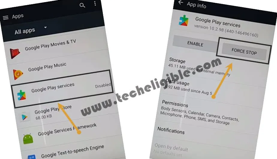 Disable Google Play Services to Bypass Google Account LG Stylo 2 Plus