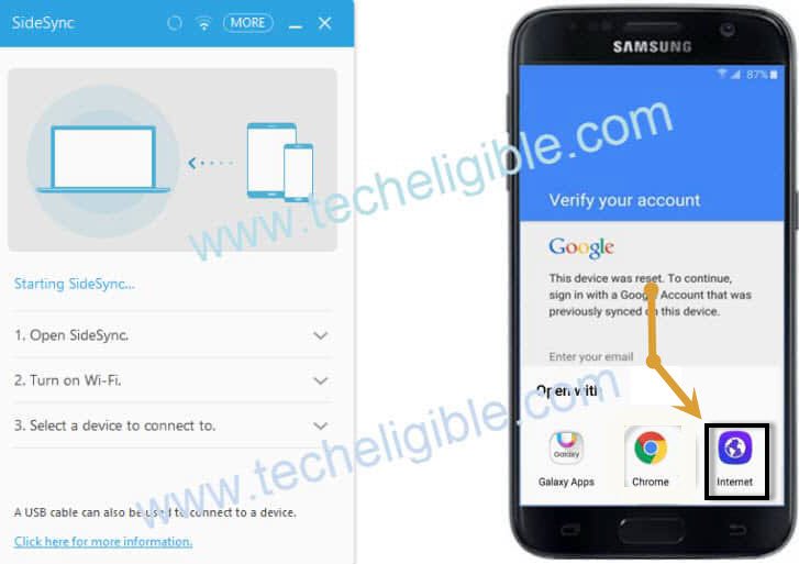 Bypass Google Account FRP Galaxy Grand Prime Plus by sidesync software