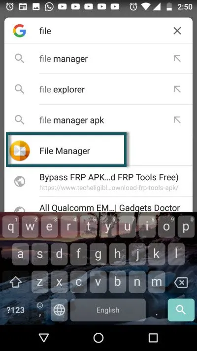 open file manager to bypass frp Alcatel Pixi 3 (10)