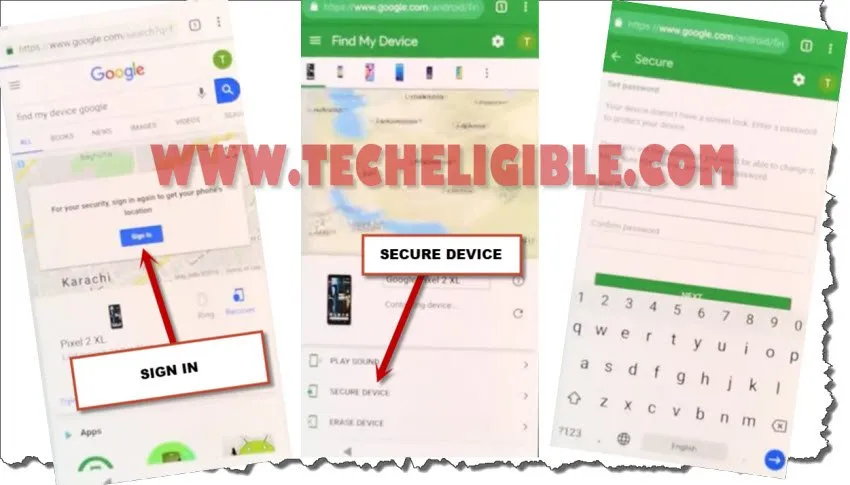 Secure device in find my device google