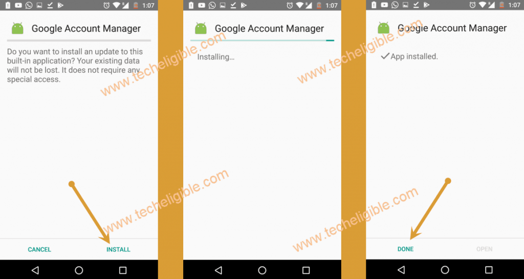 google account manager installation process