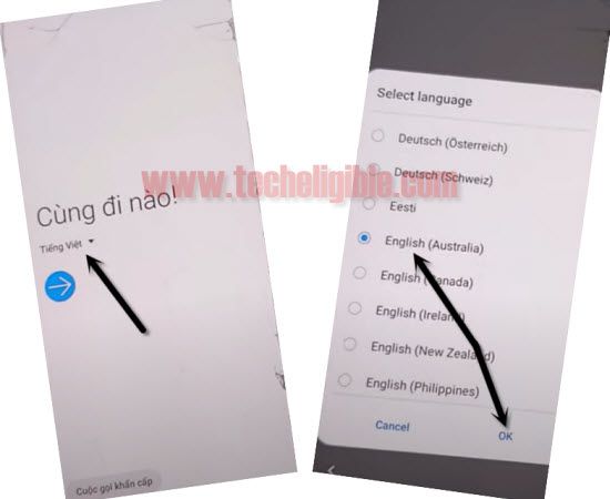 change language galaxy A20 to bypass frp