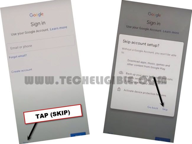 bypass frp account galaxy A50 without pc , skip account from google sign in screen