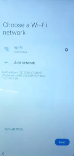 Choose a Wifi Network