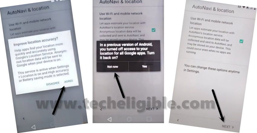 long tap both option to bring popup window to bypass frp LG G5 Android 7