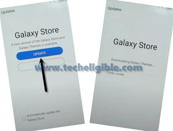 Update Galaxy Store to bypass frp Galaxy J4 Android 9