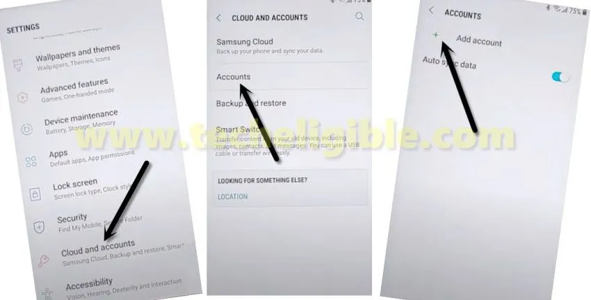 Add Account Samsung to Unlock FRP Samsung J3 Star android 8