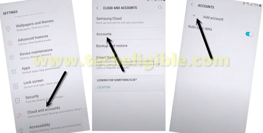 Add Account Samsung to Unlock FRP Samsung J3 Star android 8