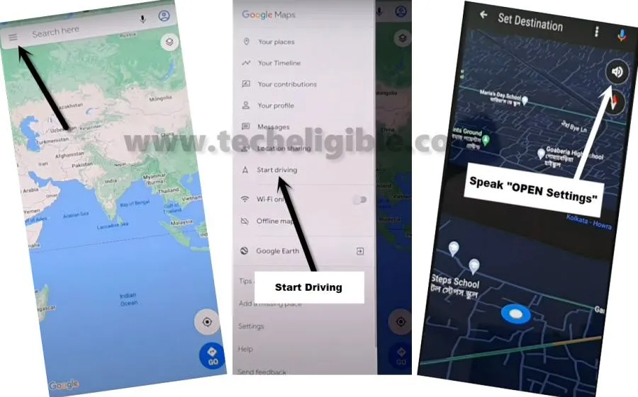 Start Driving Google Maps to Remove FRP Samsung F41