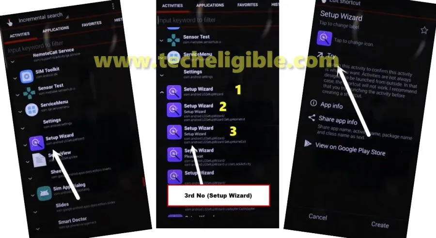 select 3rd number setup wizard to Bypass frp Account LG K50s Android 10