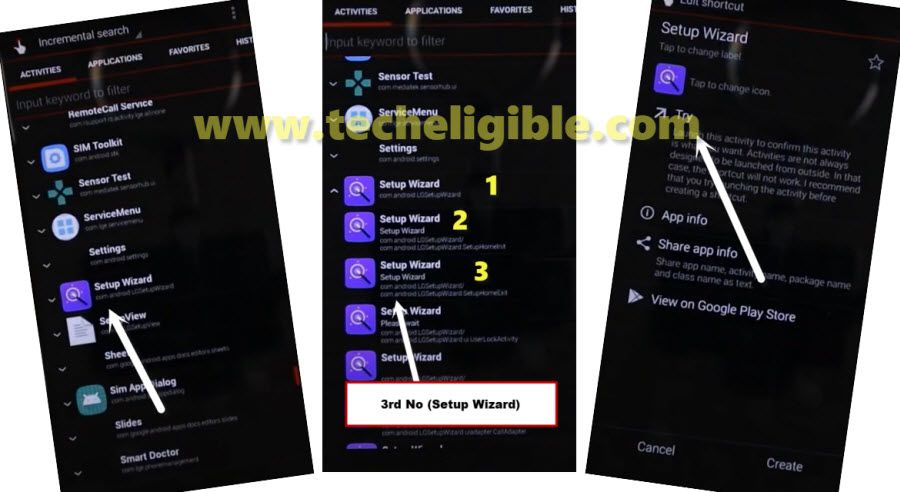 select 3rd number setup wizard to Bypass frp Account LG K50s Android 10