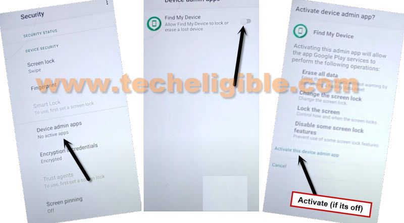 activate find my device to bypass frp moto android 10