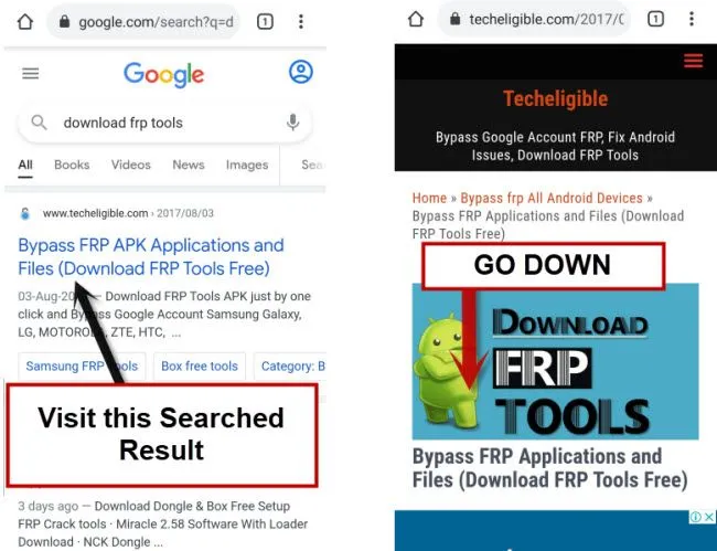 Download frp tools apk to bypass frp