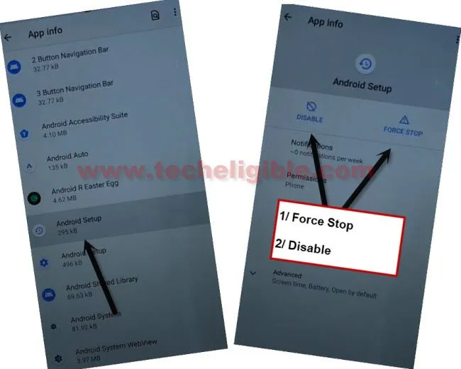disable android setup for frp remove all nokia android 11