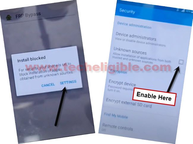 enable unknown sources to bypass frp Samsung Grand Prime
