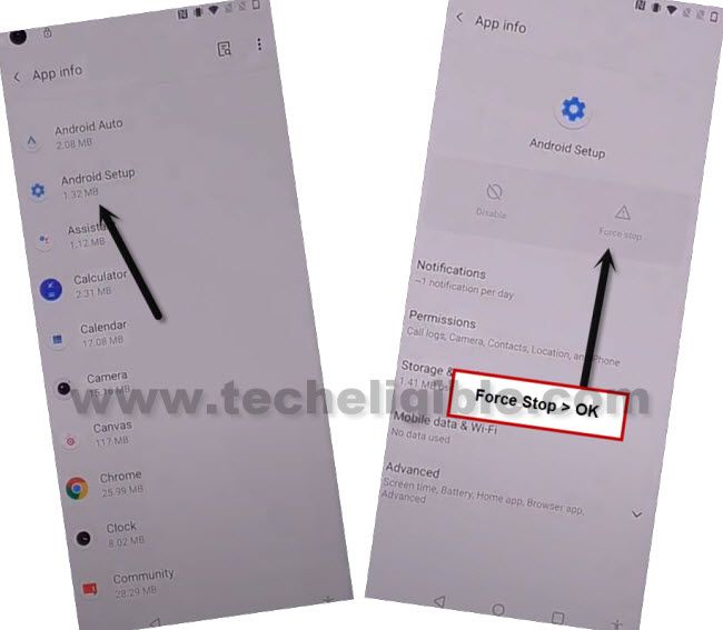 force stop android setup to bypass frp oneplus 8