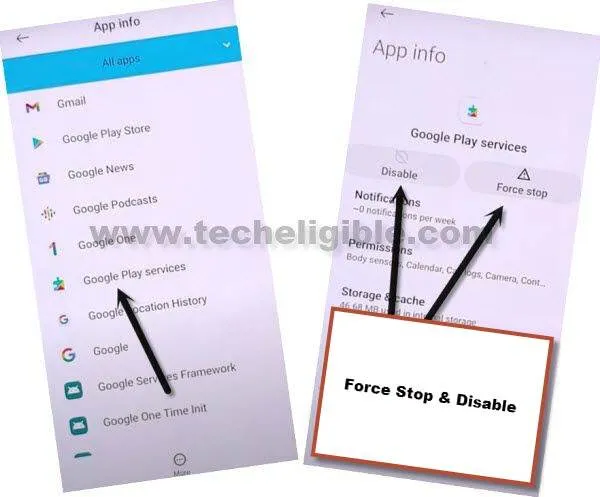 disable-google-play-services to bypass frp Nokia C30