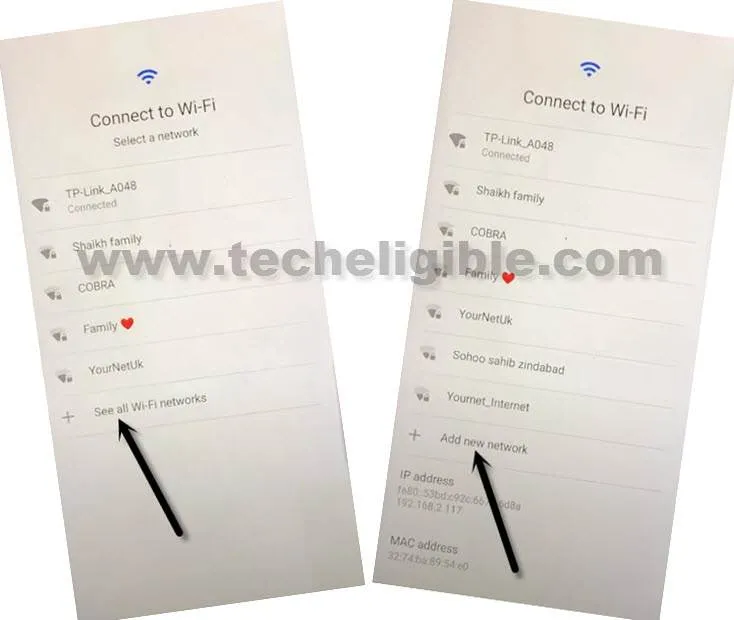 go to wifi setup screen to bypass google account oneplus 5