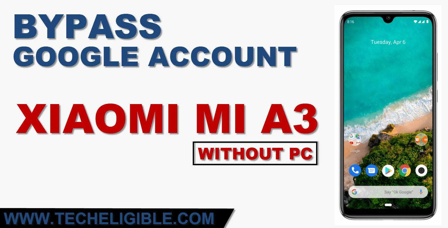 Remove FRP and Bypass Google Account Xiaomi Mi A3 [NO PC]
