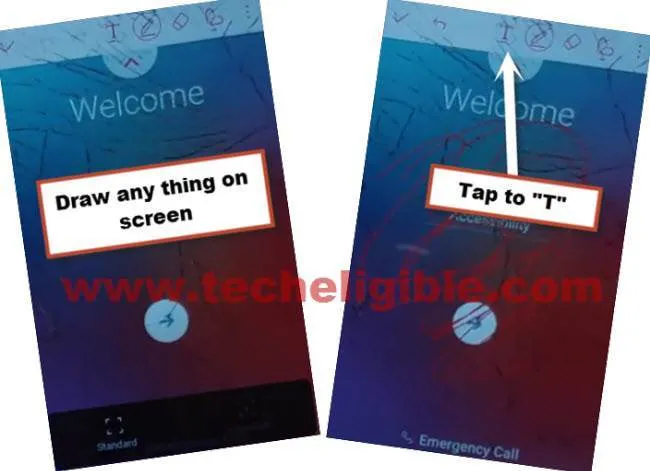 tap to text icon T to bypass frp LG K30