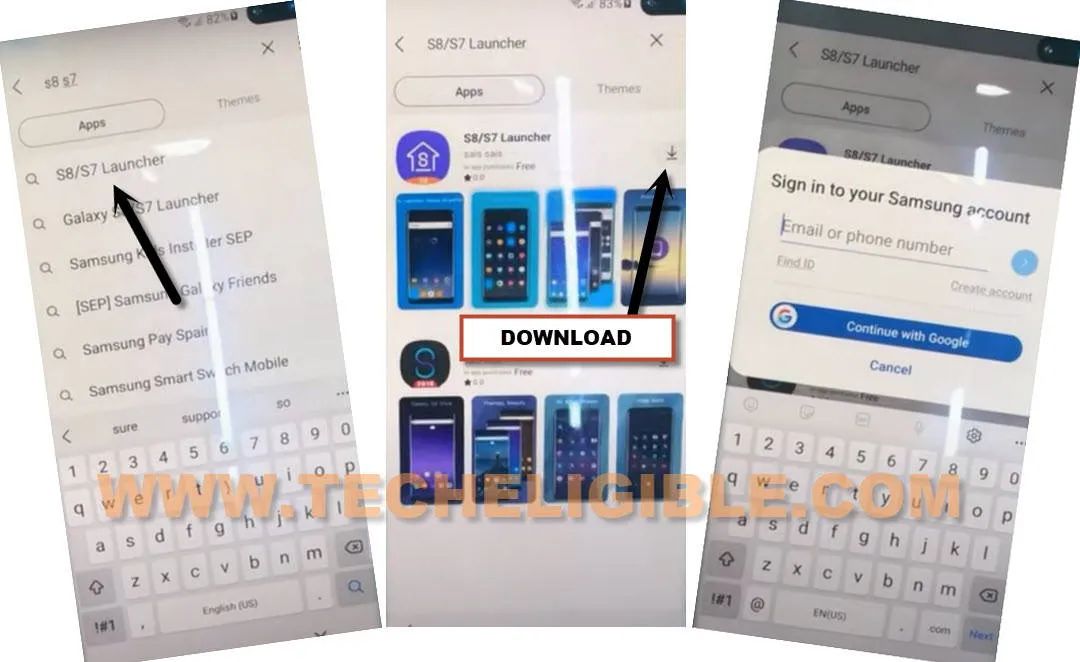 install s8 s7 launcher to Remove FRP Account Samsung S10