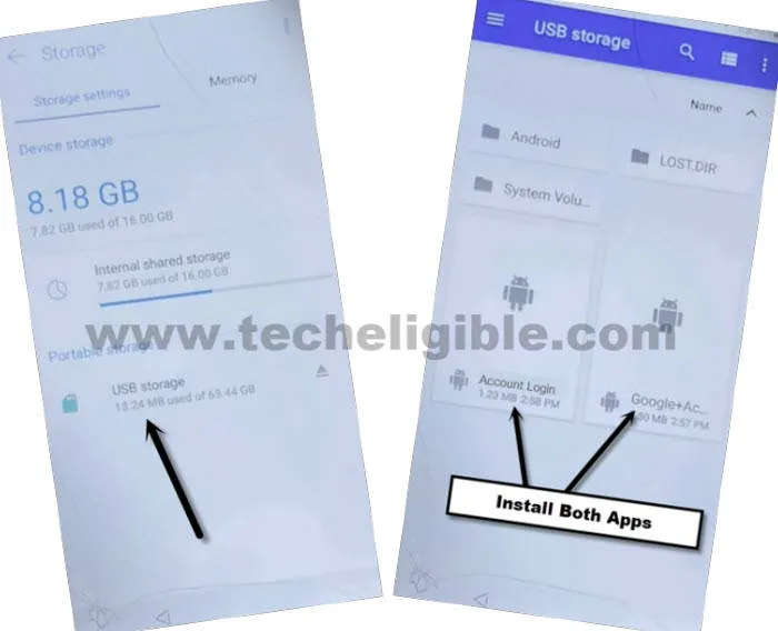 Connect USB to install frp tools to bypass frp Asus Zenfone Live L1