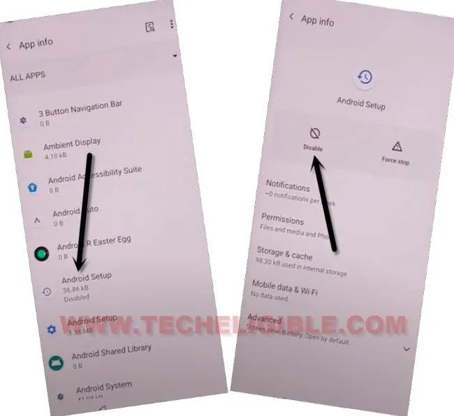 Disable Android Setup to bypass frp Oneplus Nord N200