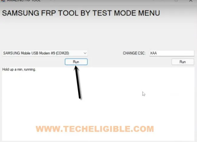 Click to run button from amazing frp tool 2022 to bypass frp