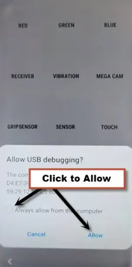 allow usb debugging option to bypass frp galaxy J6