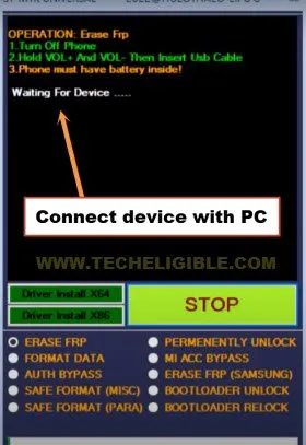 connect device with to remove frp Infinix Hot 8