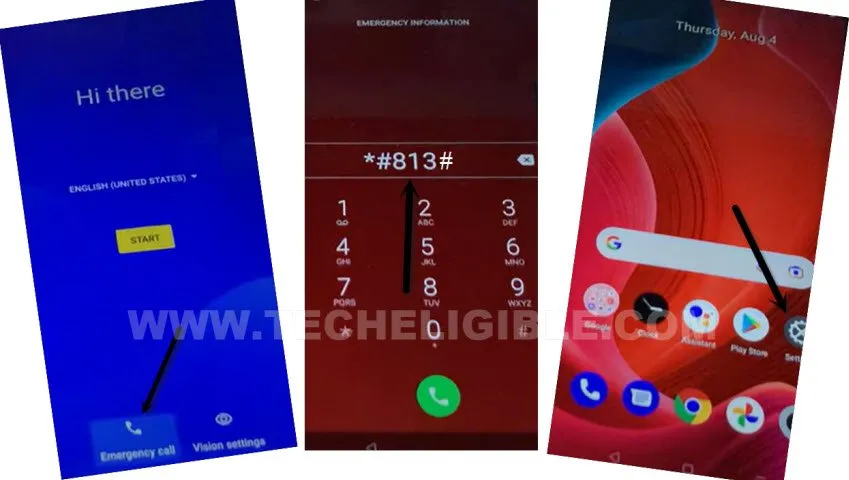 dial code to bypass frp realme C21Y by code