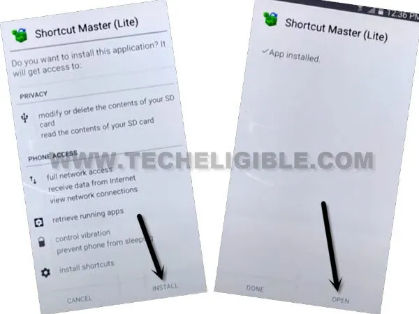 install shortcut master lite to bypass FRP Samsung S4
