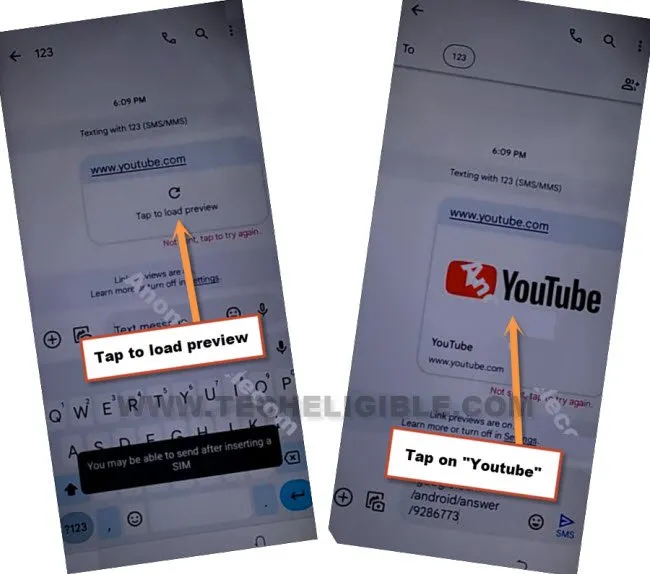 tap to youtube video prevew to reach inside youtube