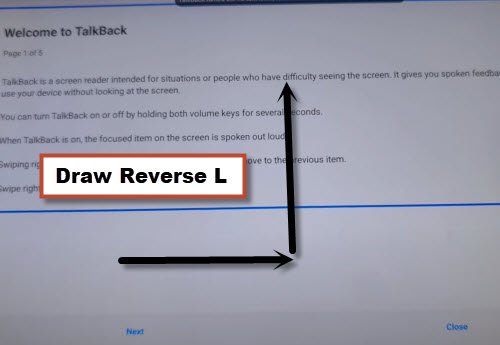 Make reverse L letter on screen to bypass frp Galaxy TAB S8