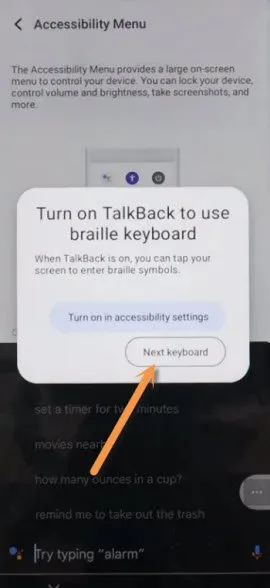 tap to next keyboard to remove frp