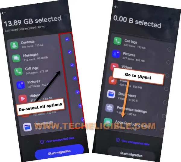 exclude all apps except one app to Bypass FRP Realme C55