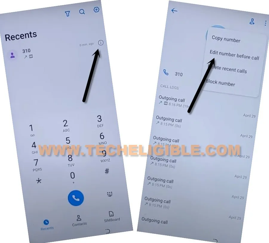 edit number before call to bypass frp tecno android 12