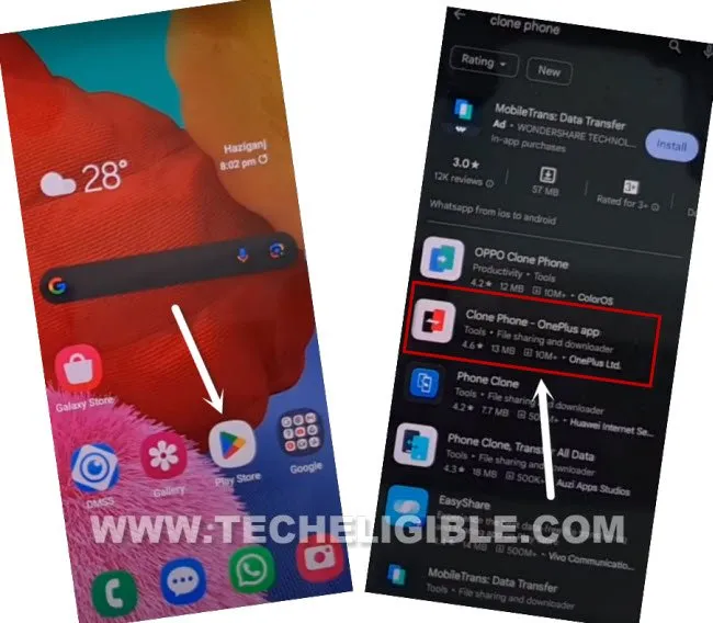 Install clone phone one plus app to bypass frp ONeplus Nord CE 3 Lite