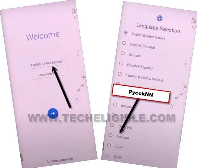 Change language to Russia to bypass google account LG Velvet 5G