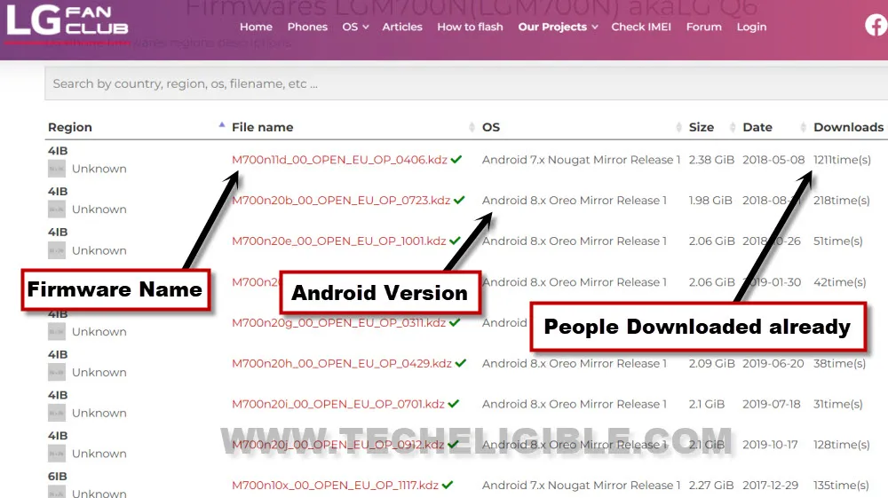 Download Correct Firmware LG Q6 M700