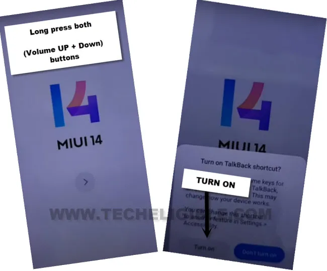 Turn on talkback on MIUI 14 screen