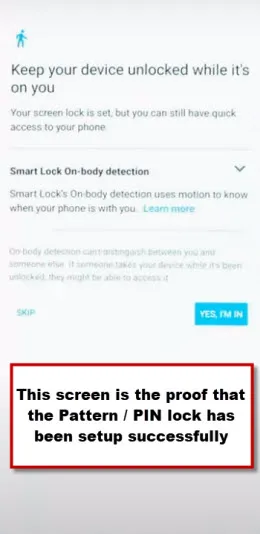 keep your device unlocked screen