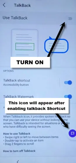 talkback icon to bypass frp all TCL Android 12