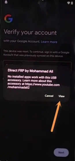 Tap to View to bypass frp All Pixel Android 12, 11