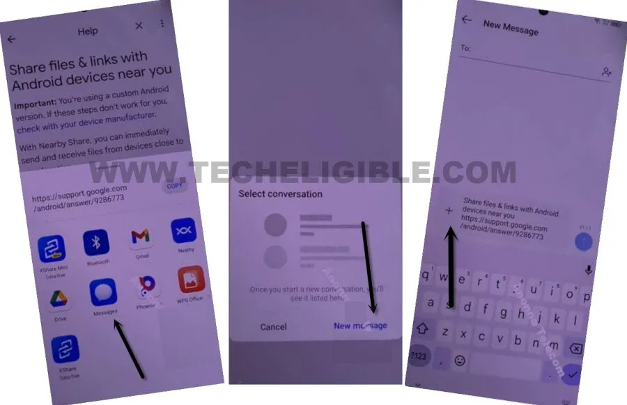 open message to bypass frp tecno camon 20 Pro