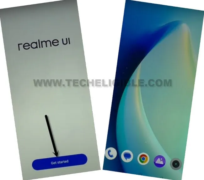 Hit on Get Started to Remove Google FRP Realme Narzo 50