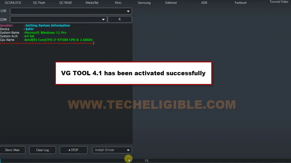 The VG Tool 4.1 has been activated