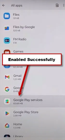 enabled google play services app