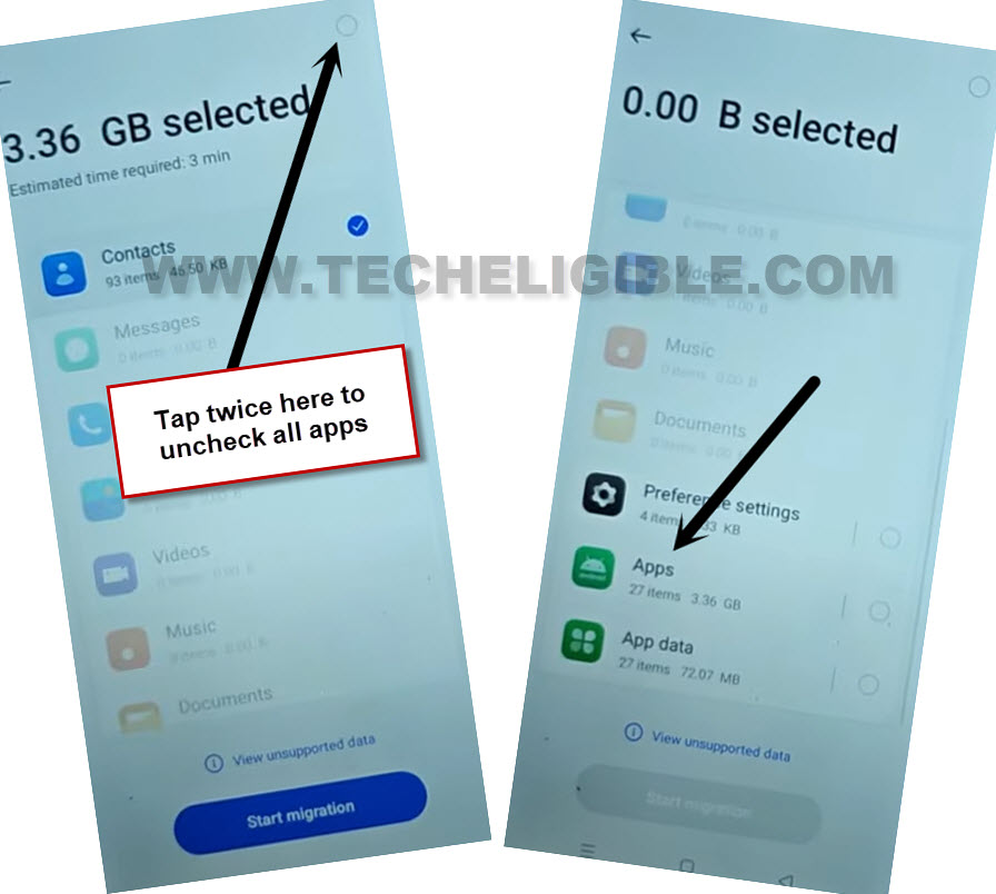 Uncheck all apps and go to app folder